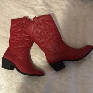 red cowboy boots